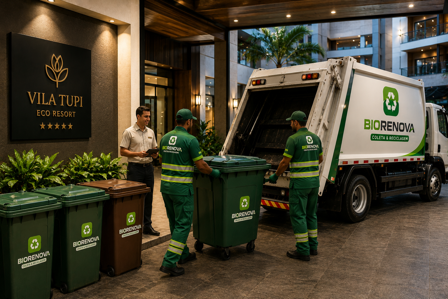 Coleta de resíduos para hotelaria